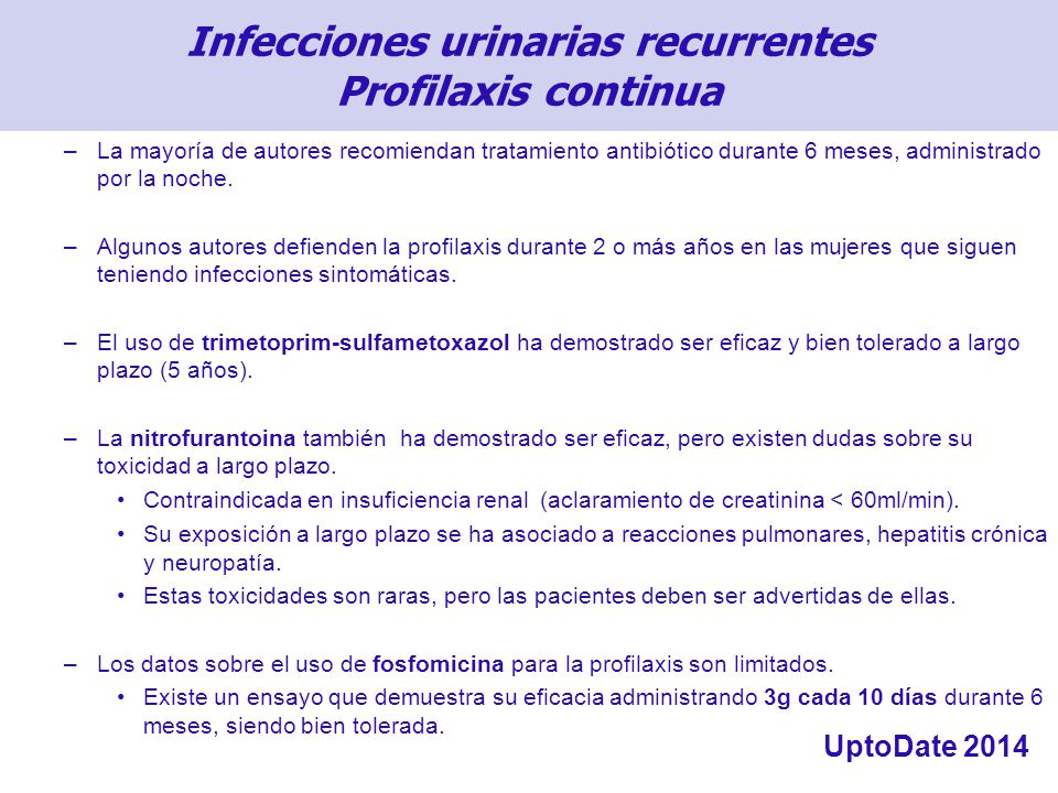 Causas de infeccion urinaria recurrente